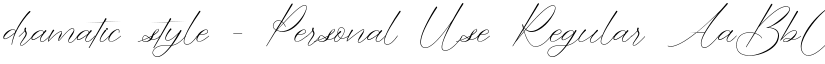 dramatic style - Personal Use Regular font