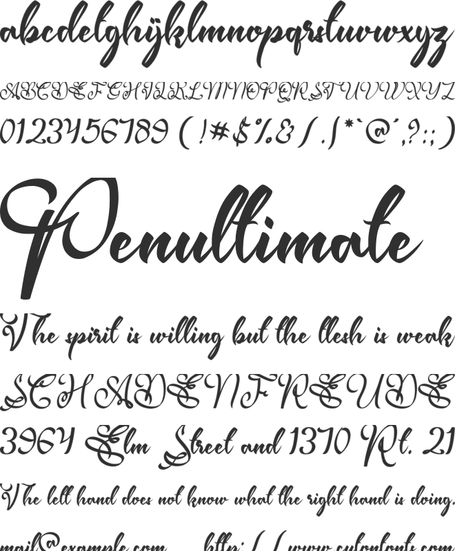 Santomyse Eridupes font preview