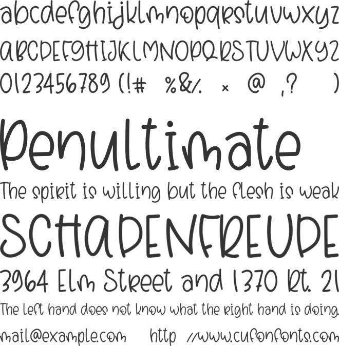 December Love font preview