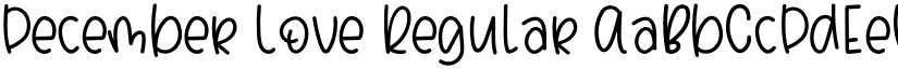 December Love Regular font