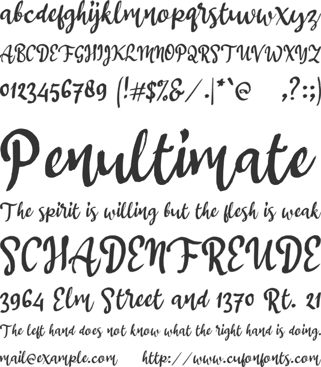 a Aconitum Napellus font preview