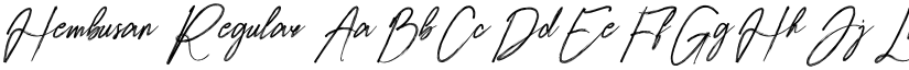 Hembusan Regular font