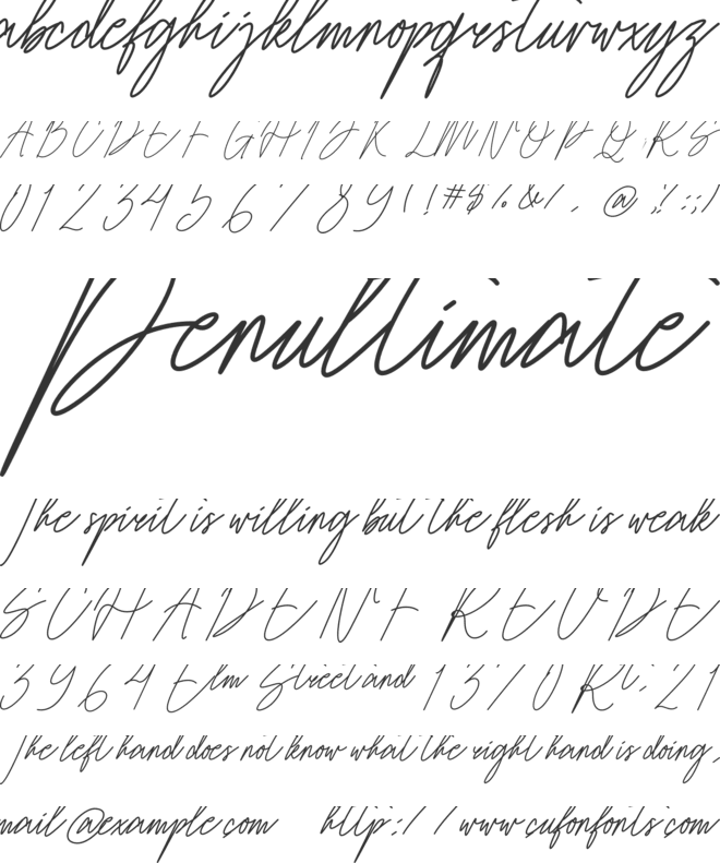 Hembusan Monoline font preview