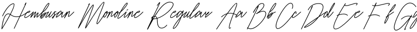 Hembusan Monoline Regular font