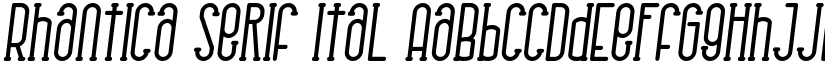 Rhantica Serif Ital font