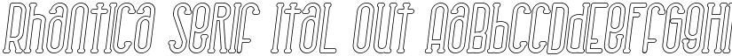 Rhantica Serif Ital Out font