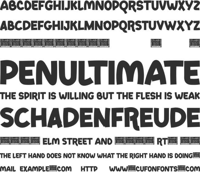 NESTING font preview