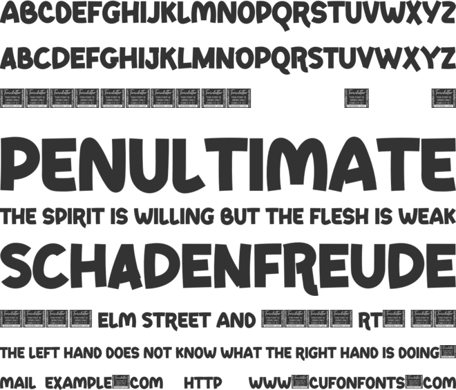 NESTING font preview