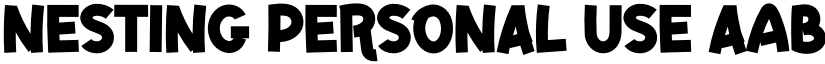 NESTING PERSONAL USE font