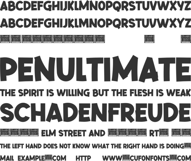 High Mount font preview