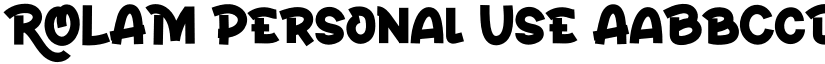 ROLAM Personal Use font