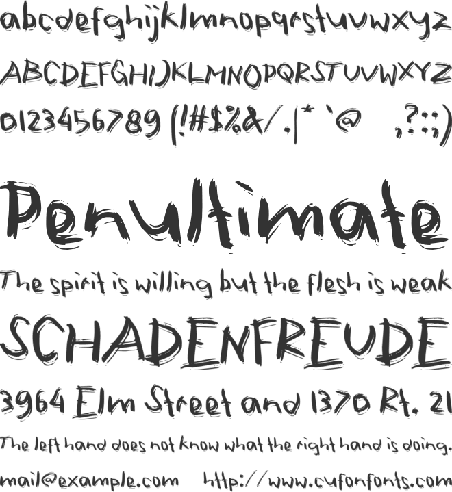 a Anak Cute font preview