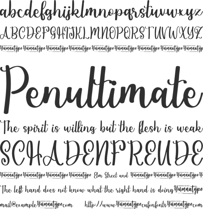 Fluffy Puddle Personal Use font preview