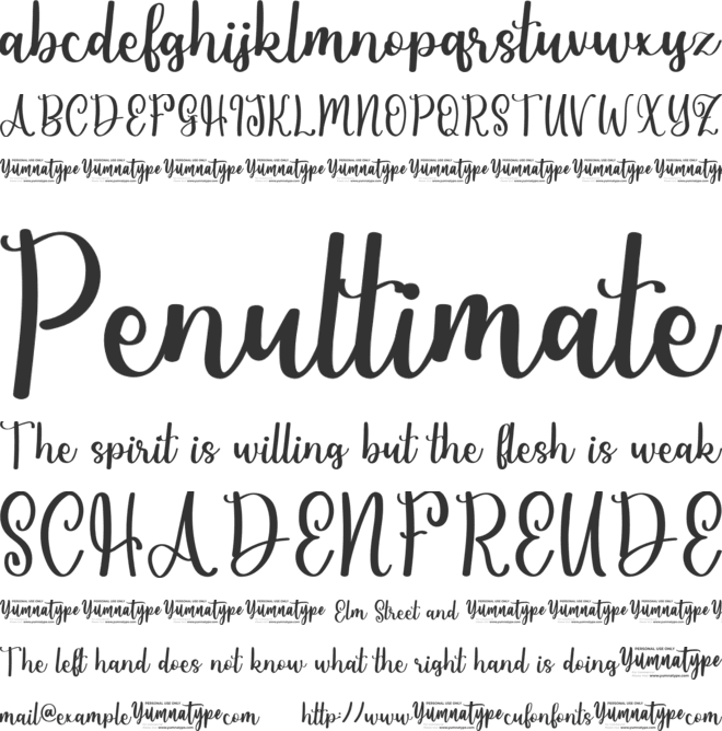 Fluffy Puddle Personal Use font preview