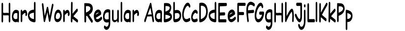 Hard Work Regular font