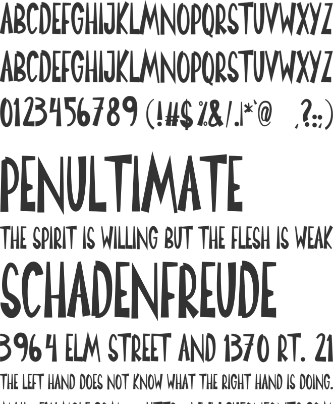 Christmas Santa font preview