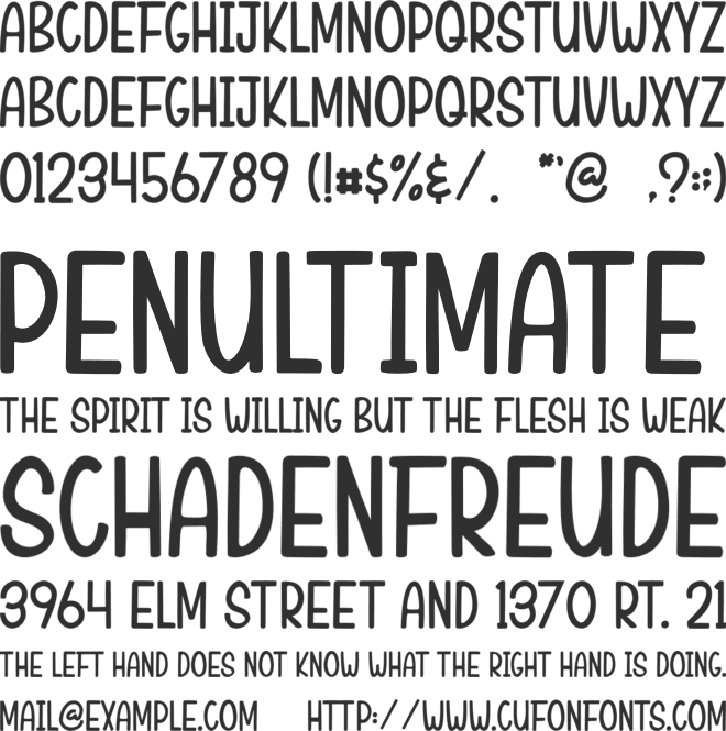 Red Squirrel font preview