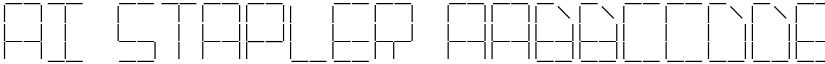 AI stapler font