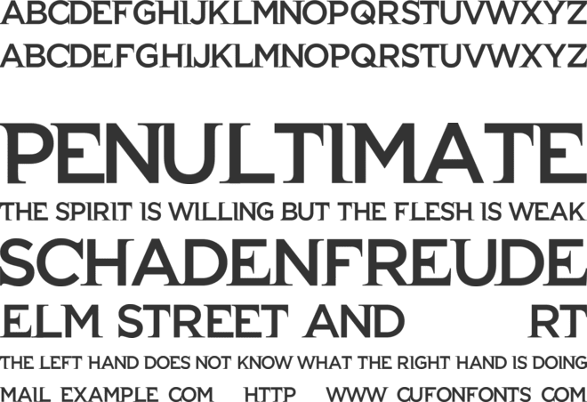 Parasite font preview