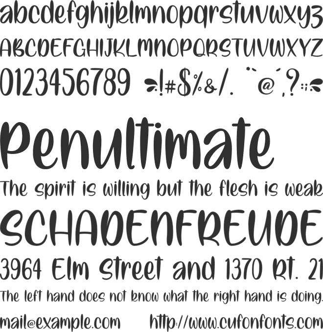 Manila Kiss - Personal Use font preview