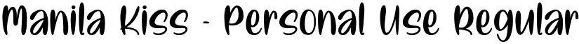 Manila Kiss - Personal Use Regular font