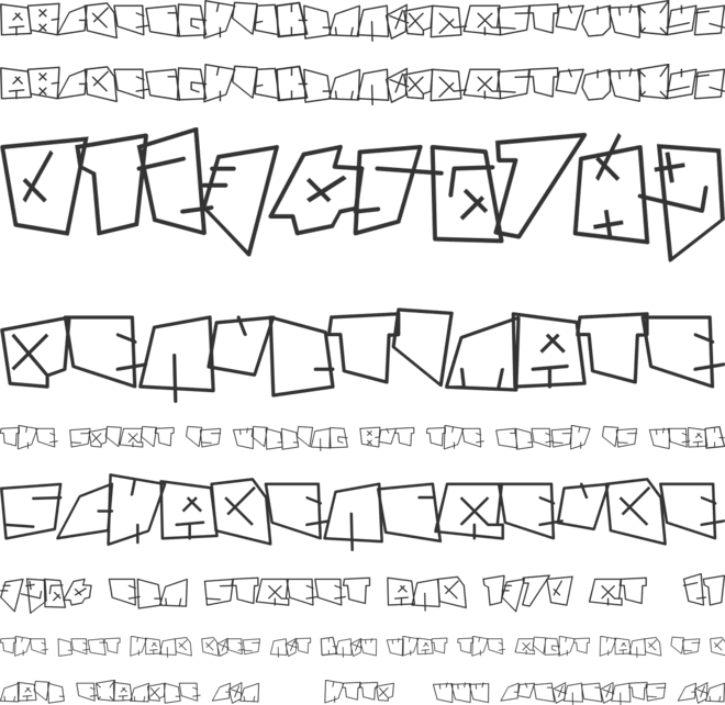 Andre Gestauchtbold font preview