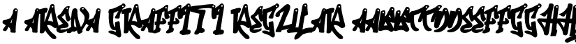 a Arena Graffiti Regular font
