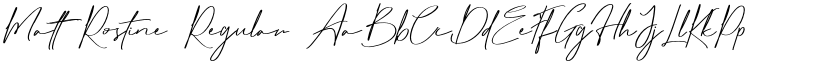 Matt Rostine Regular font