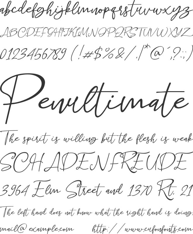 Callovia font preview