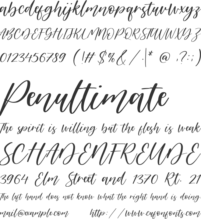 Miracle Justice font preview