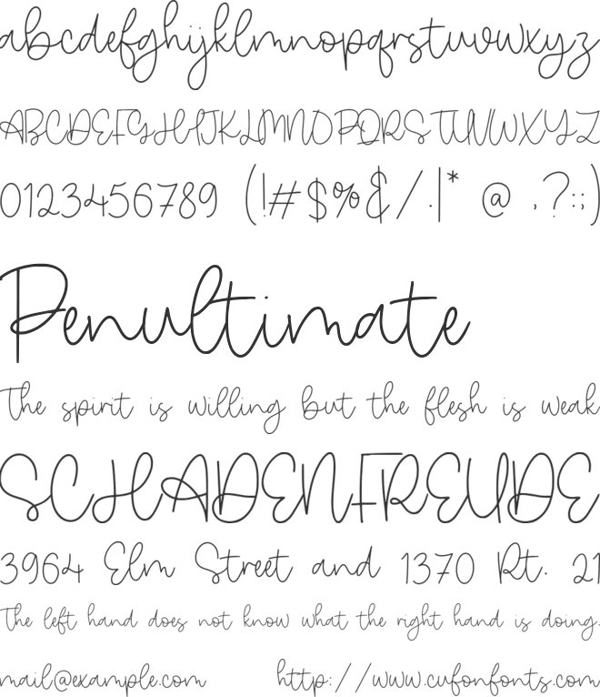 Nature Violces font preview