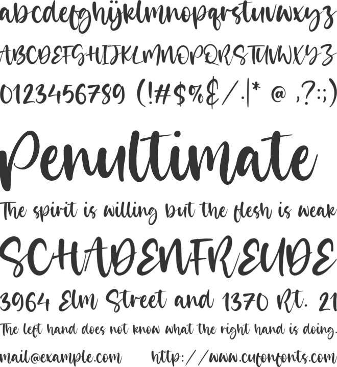 Misty Cotton font preview