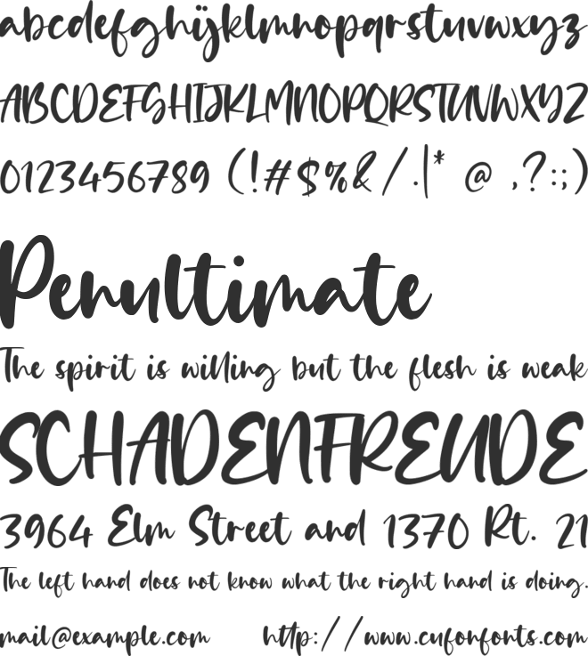 Daily Feather font preview