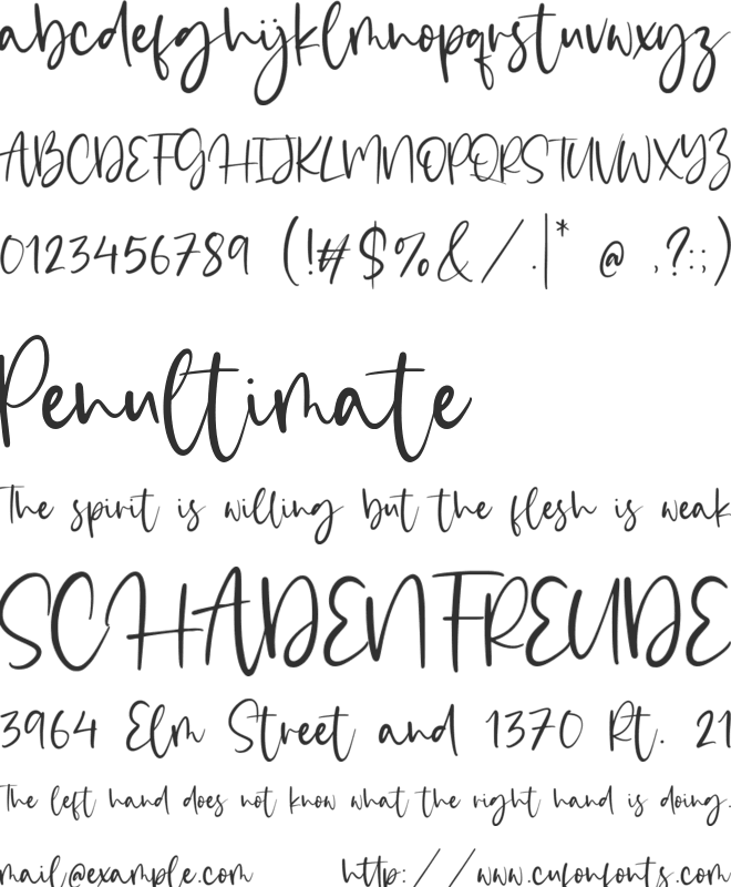 Dailymoon font preview