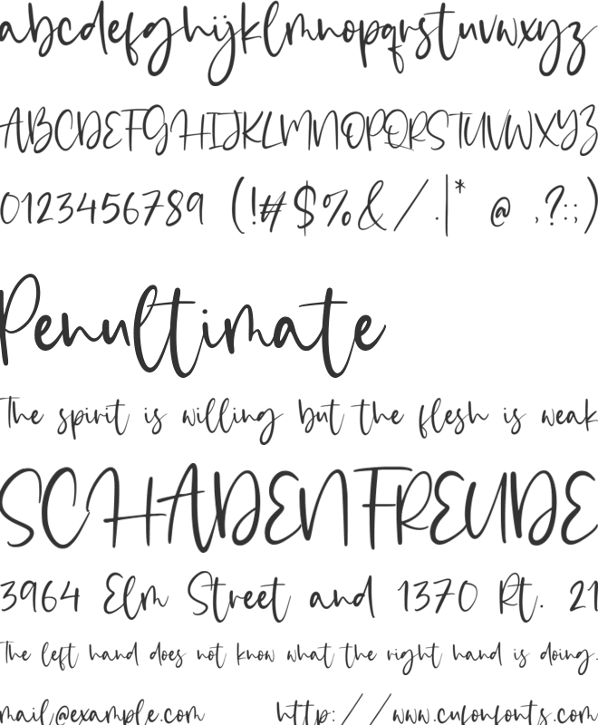 Dailymoon font preview