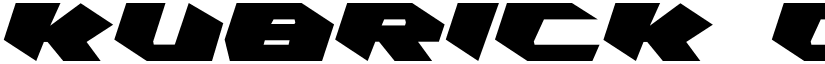 Kubrick Condensed Leftalic font