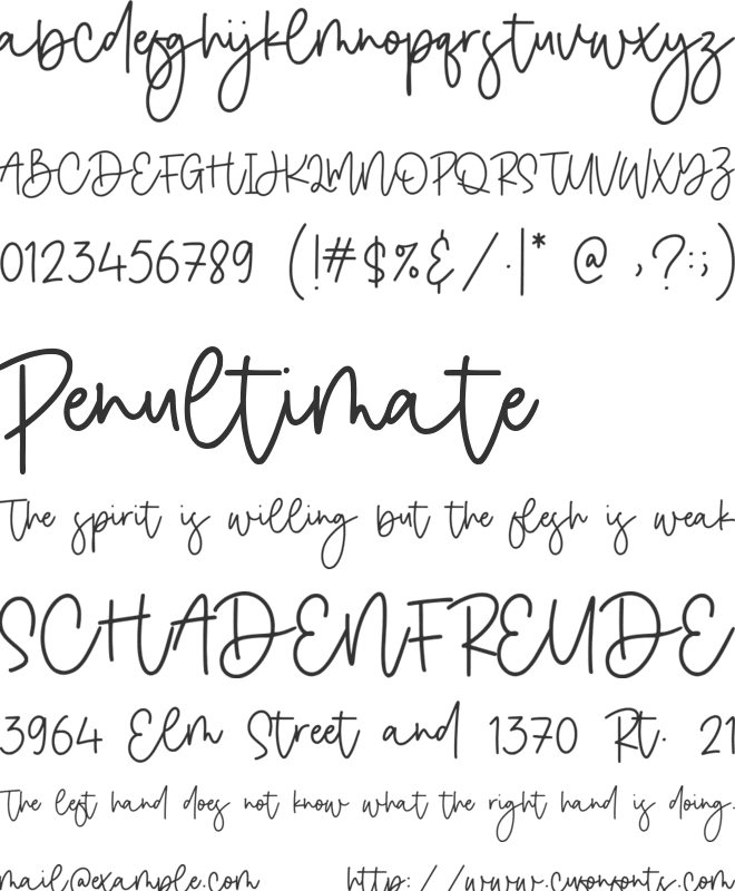 Wonder Jasmine font preview