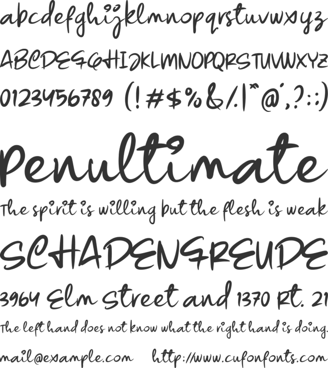 Forsegi font preview