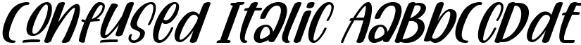 Confused Italic font