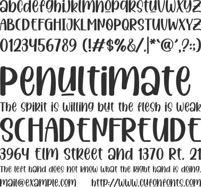 Confused font preview