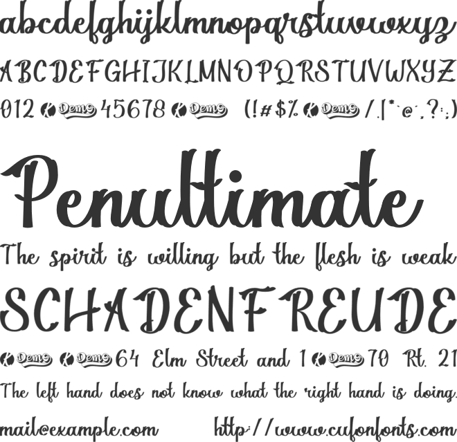 Magnola font preview