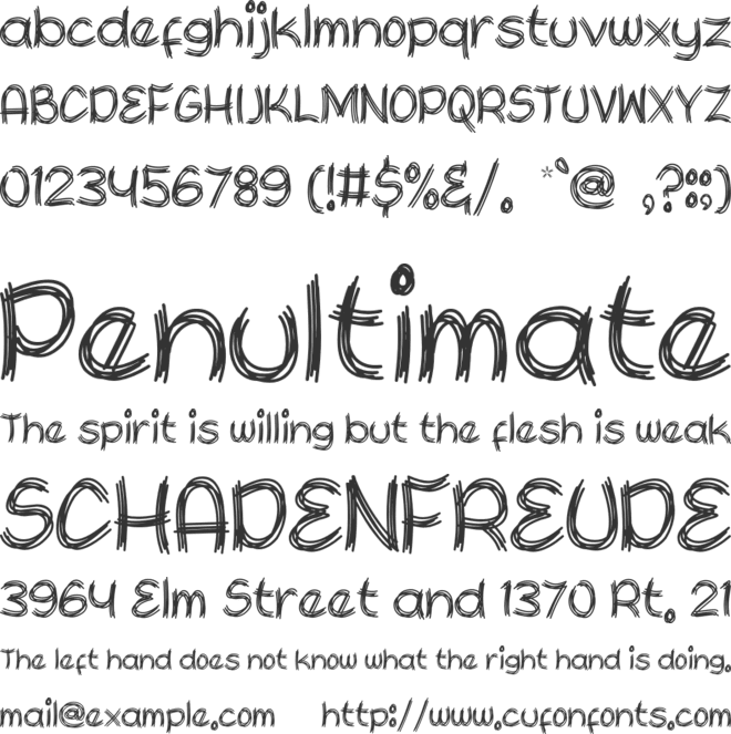 Scratoon font preview