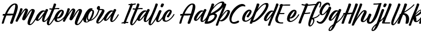 Amatemora Italic font