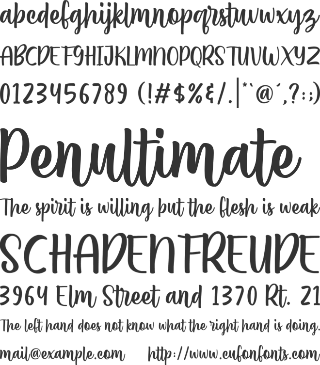 Amatemora font preview