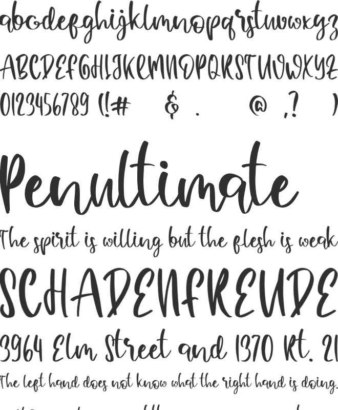 Smiling font preview