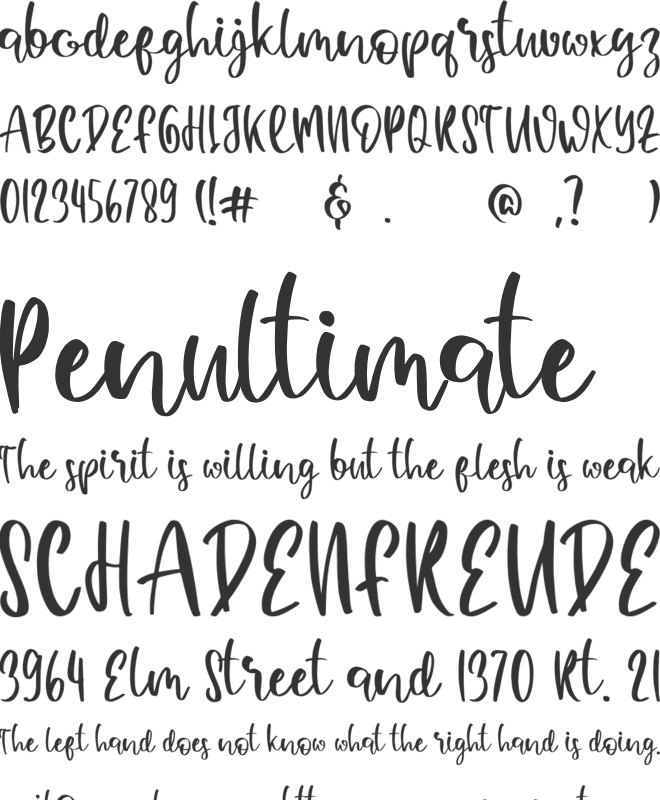 Smiling font preview