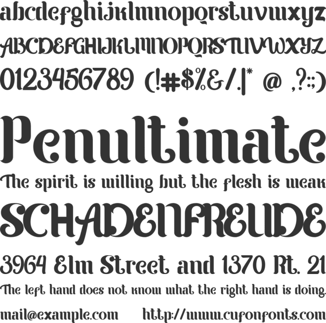 Karltown font preview