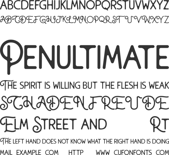 Atorge Free font preview