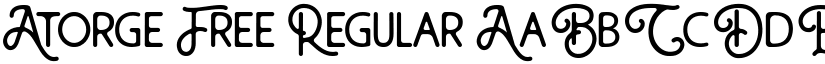 Atorge Free Regular font