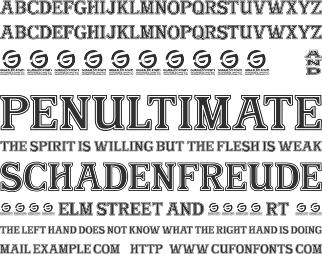 Bandito Personal Use font preview